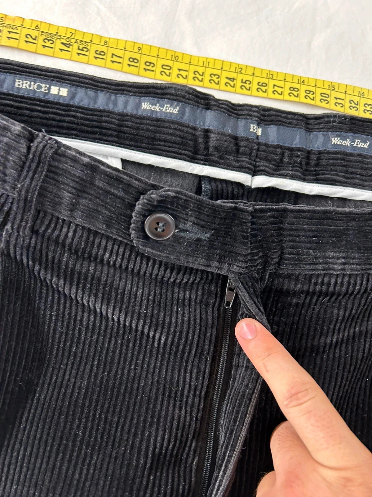 Calça de fato preta Brice estilo fim de semana em veludo costelas tamanho 50 – photo 10